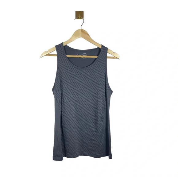 Zyia Active Women’s Chevron Copper Charged Tank in Charcoal Grey Size L - Picture 5 of 10